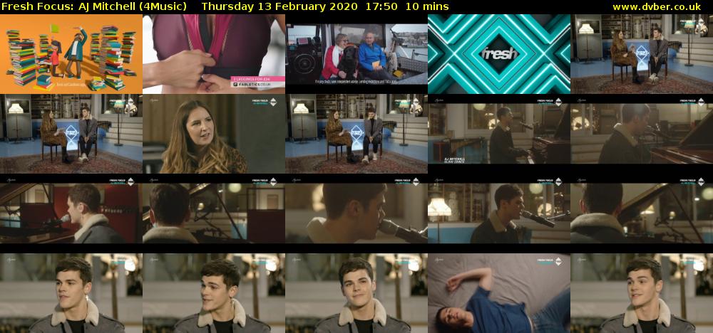 Fresh Focus: AJ Mitchell (4Music) Thursday 13 February 2020 17:50 - 18:00