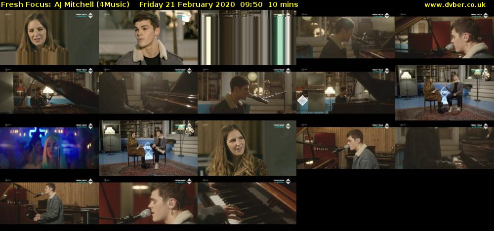 Fresh Focus: AJ Mitchell (4Music) Friday 21 February 2020 09:50 - 10:00