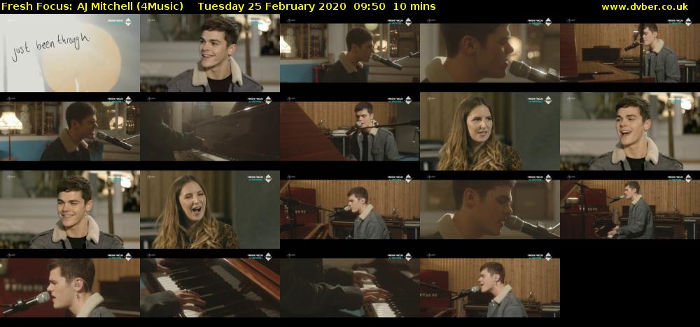 Fresh Focus: AJ Mitchell (4Music) Tuesday 25 February 2020 09:50 - 10:00