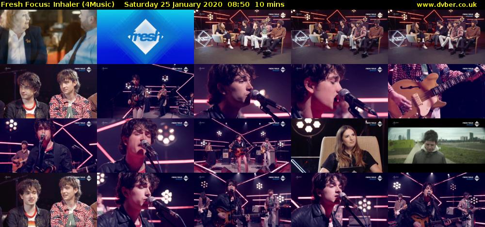 Fresh Focus: Inhaler (4Music) Saturday 25 January 2020 08:50 - 09:00
