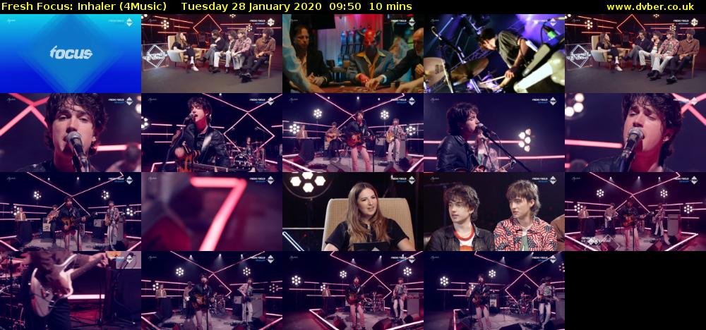 Fresh Focus: Inhaler (4Music) Tuesday 28 January 2020 09:50 - 10:00