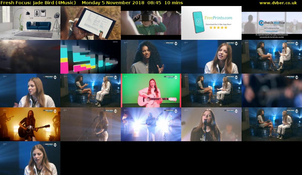 Fresh Focus: Jade Bird (4Music) Monday 5 November 2018 08:45 - 08:55