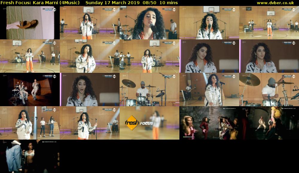 Fresh Focus: Kara Marni (4Music) Sunday 17 March 2019 08:50 - 09:00