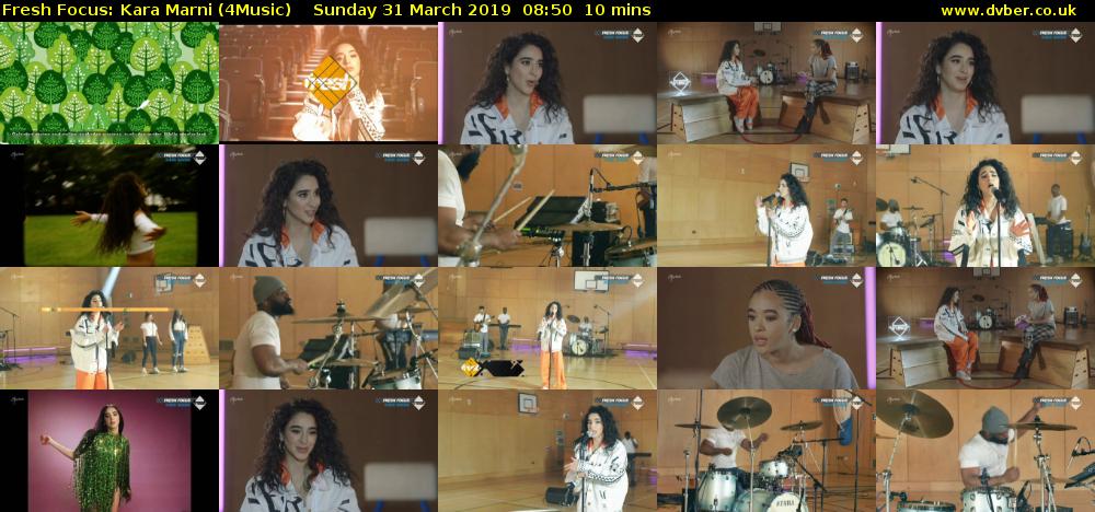 Fresh Focus: Kara Marni (4Music) Sunday 31 March 2019 08:50 - 09:00
