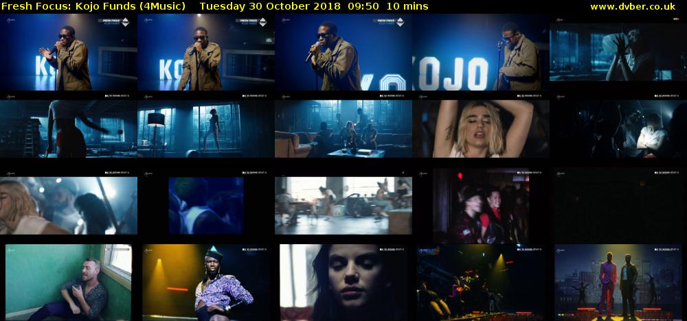 Fresh Focus: Kojo Funds (4Music) Tuesday 30 October 2018 09:50 - 10:00
