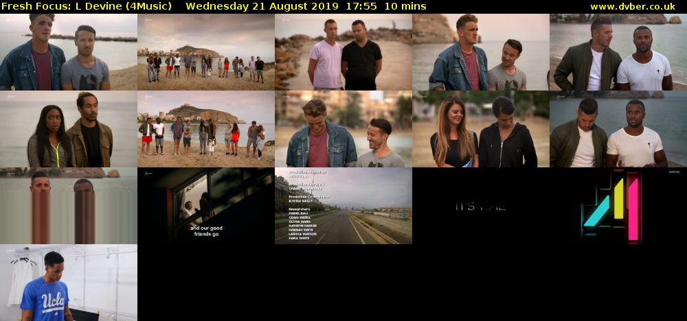 Fresh Focus: L Devine (4Music) Wednesday 21 August 2019 17:55 - 18:05