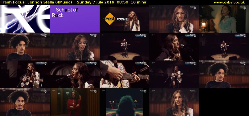 Fresh Focus: Lennon Stella (4Music) Sunday 7 July 2019 08:50 - 09:00