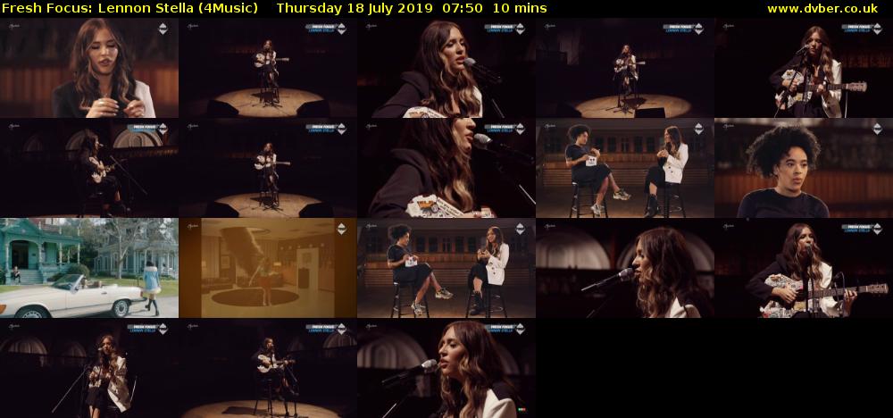 Fresh Focus: Lennon Stella (4Music) Thursday 18 July 2019 07:50 - 08:00