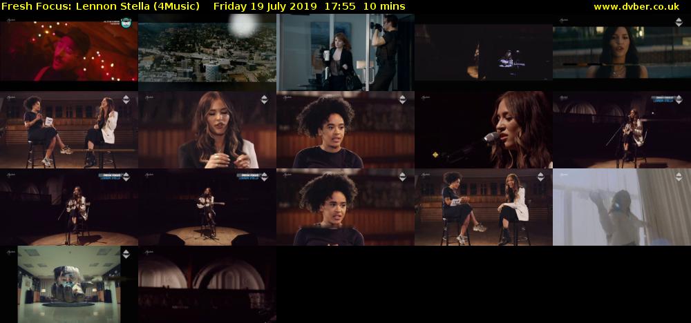 Fresh Focus: Lennon Stella (4Music) Friday 19 July 2019 17:55 - 18:05