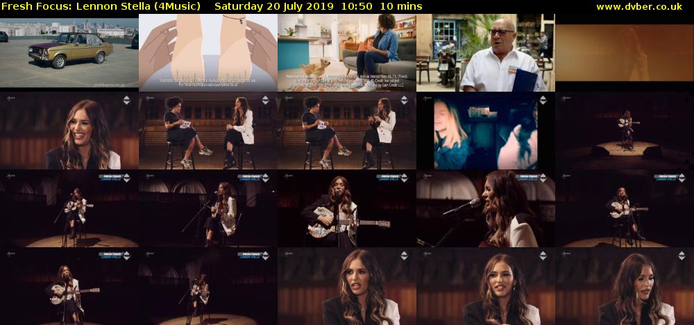 Fresh Focus: Lennon Stella (4Music) Saturday 20 July 2019 10:50 - 11:00