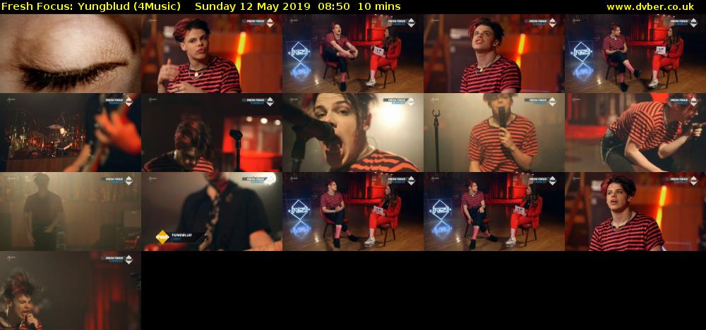 Fresh Focus: Yungblud (4Music) Sunday 12 May 2019 08:50 - 09:00