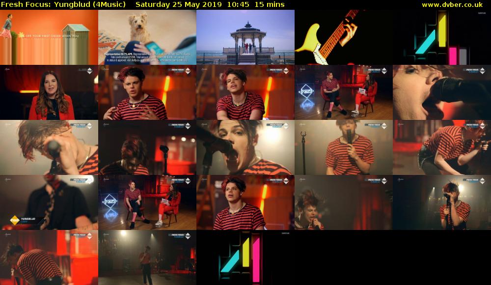 Fresh Focus: Yungblud (4Music) Saturday 25 May 2019 10:45 - 11:00