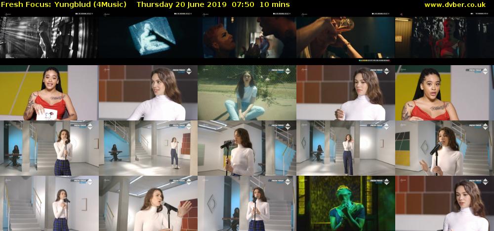 Fresh Focus: Yungblud (4Music) Thursday 20 June 2019 07:50 - 08:00