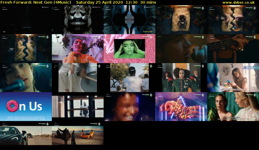 Fresh Forward: Next Gen (4Music) Saturday 25 April 2020 12:30 - 13:00