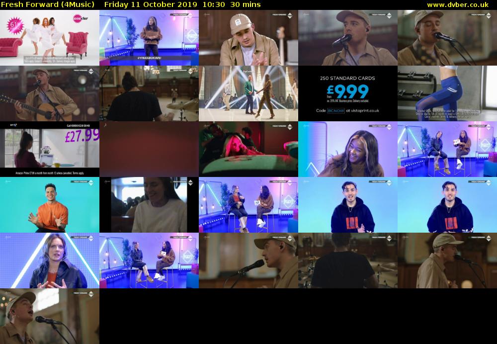 Fresh Forward (4Music) Friday 11 October 2019 10:30 - 11:00