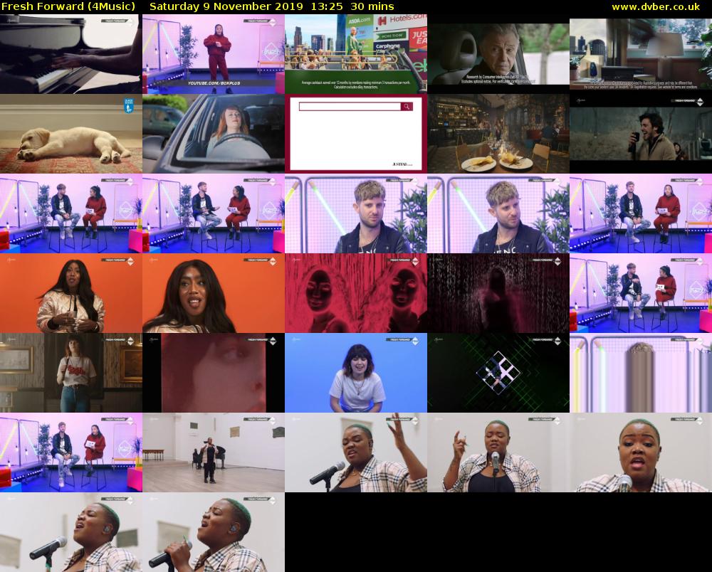 Fresh Forward (4Music) Saturday 9 November 2019 13:25 - 13:55