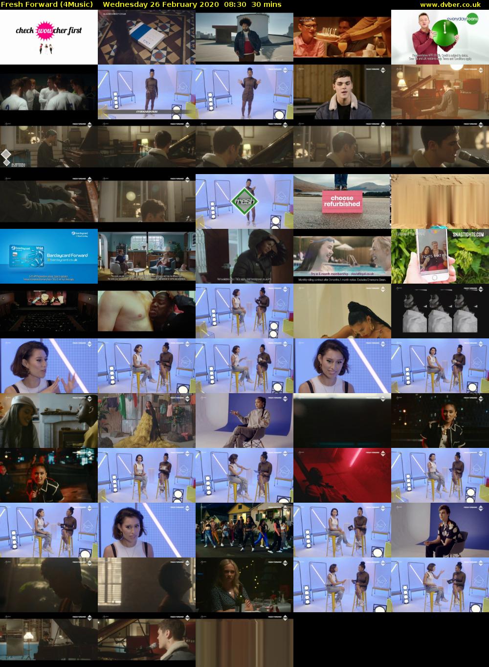 Fresh Forward (4Music) Wednesday 26 February 2020 08:30 - 09:00