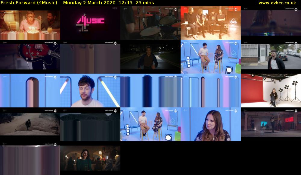 Fresh Forward (4Music) Monday 2 March 2020 12:45 - 13:10
