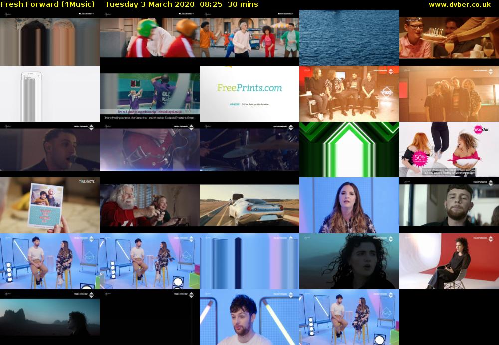 Fresh Forward (4Music) Tuesday 3 March 2020 08:25 - 08:55