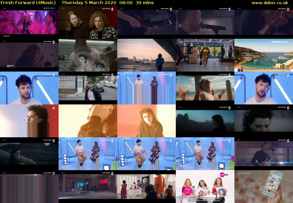 Fresh Forward (4Music) Thursday 5 March 2020 08:00 - 08:30
