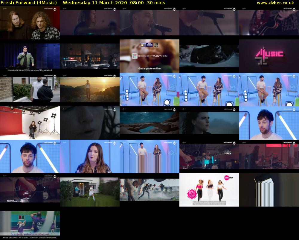 Fresh Forward (4Music) Wednesday 11 March 2020 08:00 - 08:30