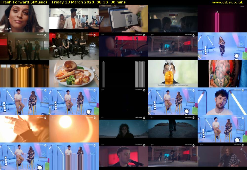 Fresh Forward (4Music) Friday 13 March 2020 08:30 - 09:00