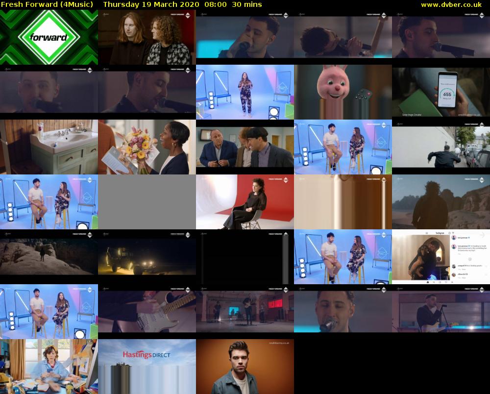 Fresh Forward (4Music) Thursday 19 March 2020 08:00 - 08:30