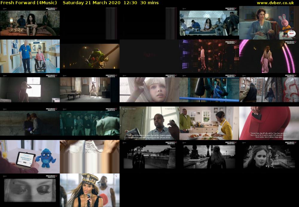 Fresh Forward (4Music) Saturday 21 March 2020 12:30 - 13:00