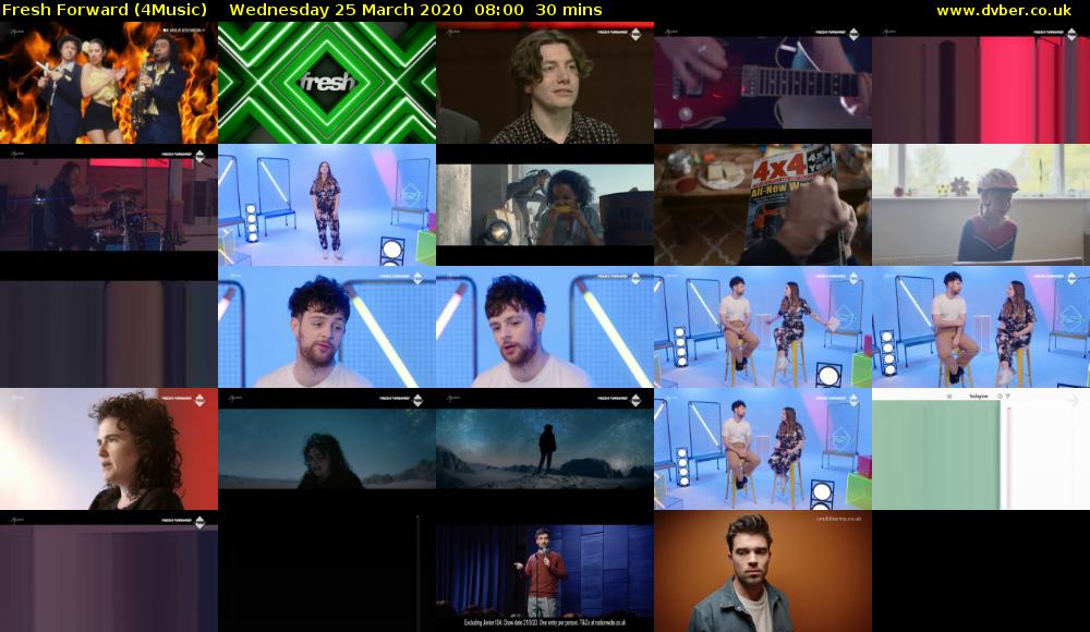 Fresh Forward (4Music) Wednesday 25 March 2020 08:00 - 08:30