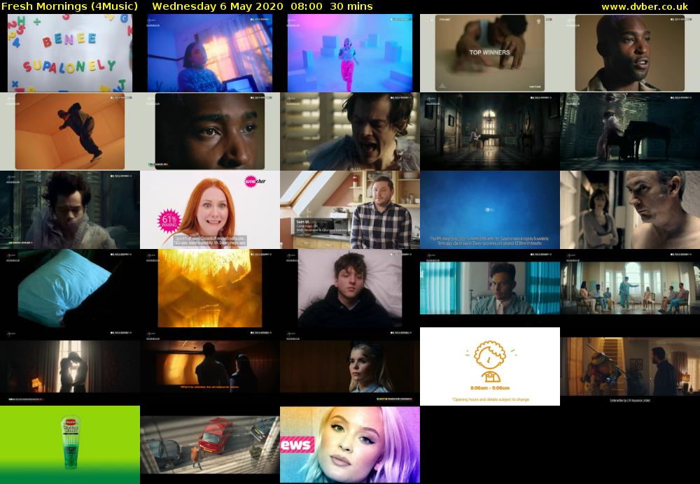Fresh Mornings (4Music) Wednesday 6 May 2020 08:00 - 08:30