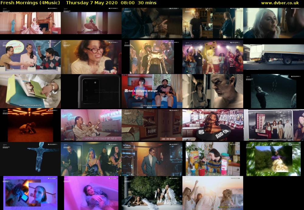 Fresh Mornings (4Music) Thursday 7 May 2020 08:00 - 08:30