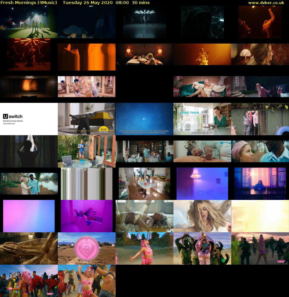 Fresh Mornings (4Music) Tuesday 26 May 2020 08:00 - 08:30