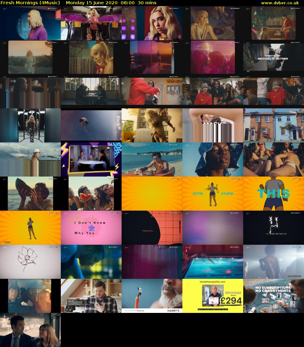 Fresh Mornings (4Music) Monday 15 June 2020 08:00 - 08:30