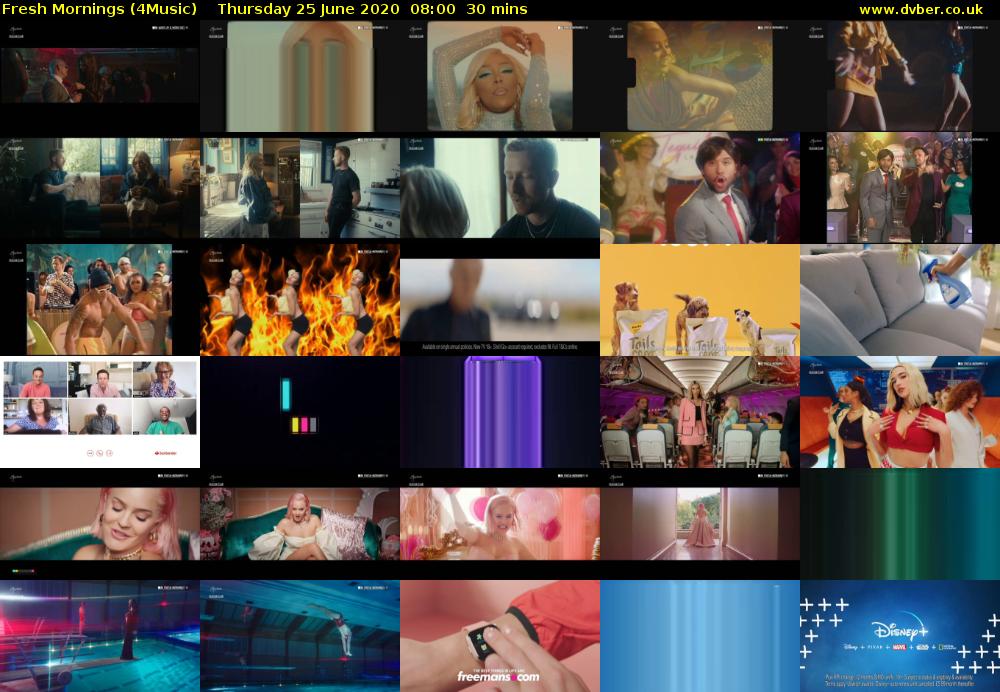 Fresh Mornings (4Music) Thursday 25 June 2020 08:00 - 08:30