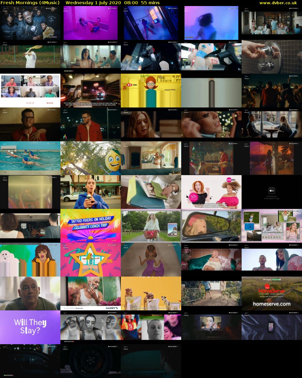 Fresh Mornings (4Music) Wednesday 1 July 2020 08:00 - 08:55