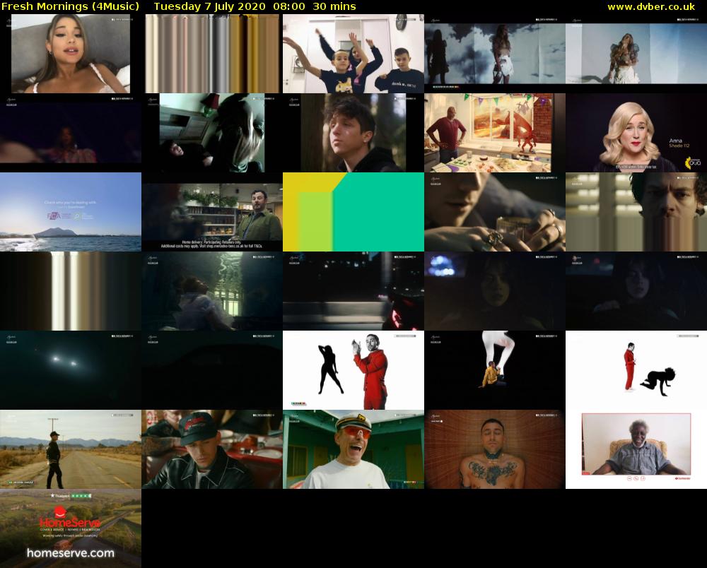 Fresh Mornings (4Music) Tuesday 7 July 2020 08:00 - 08:30