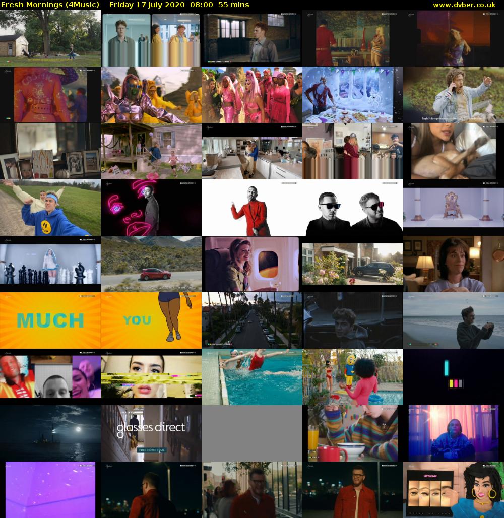 Fresh Mornings (4Music) Friday 17 July 2020 08:00 - 08:55