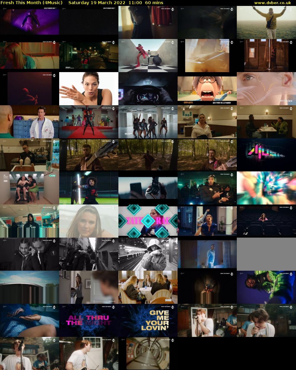 Fresh This Month (4Music) Saturday 19 March 2022 11:00 - 12:00
