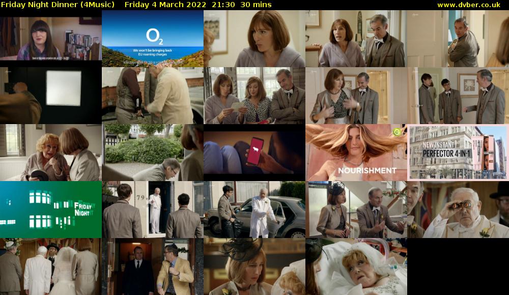 Friday Night Dinner (4Music) Friday 4 March 2022 21:30 - 22:00