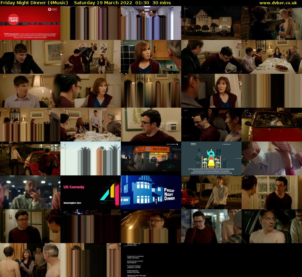 Friday Night Dinner (4Music) Saturday 19 March 2022 01:30 - 02:00
