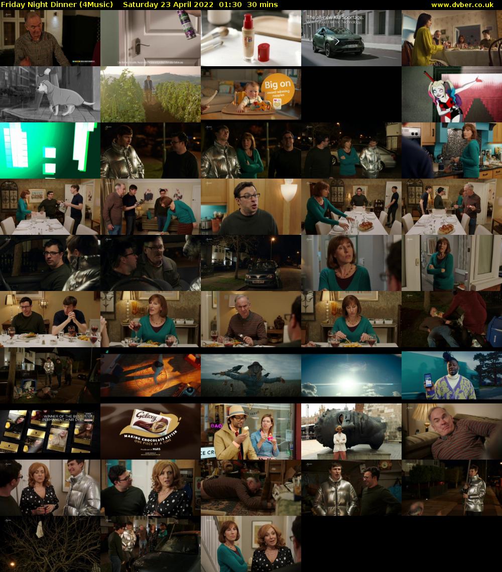 Friday Night Dinner (4Music) Saturday 23 April 2022 01:30 - 02:00