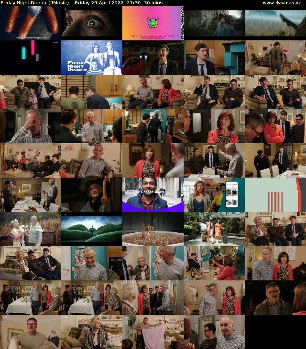 Friday Night Dinner (4Music) Friday 29 April 2022 21:30 - 22:00