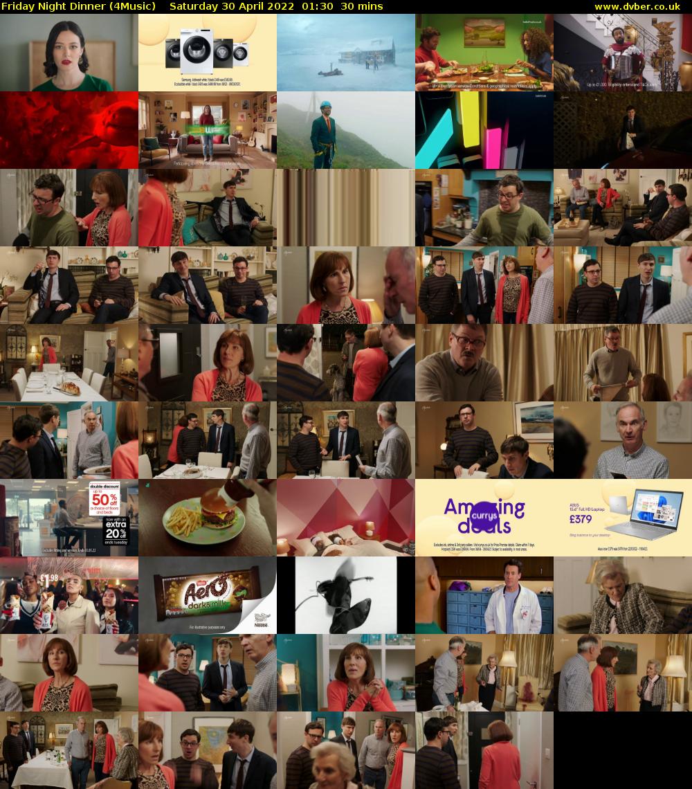 Friday Night Dinner (4Music) Saturday 30 April 2022 01:30 - 02:00