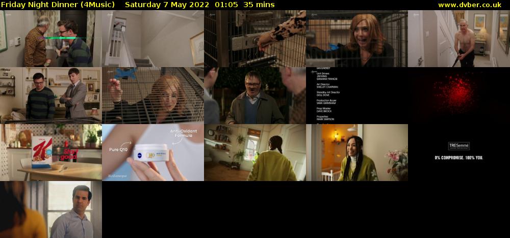 Friday Night Dinner (4Music) Saturday 7 May 2022 01:05 - 01:40