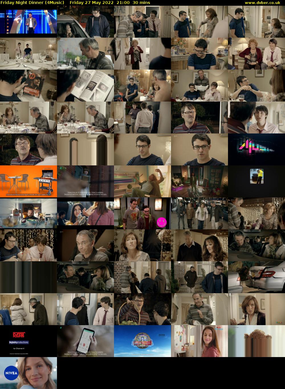 Friday Night Dinner (4Music) Friday 27 May 2022 21:00 - 21:30