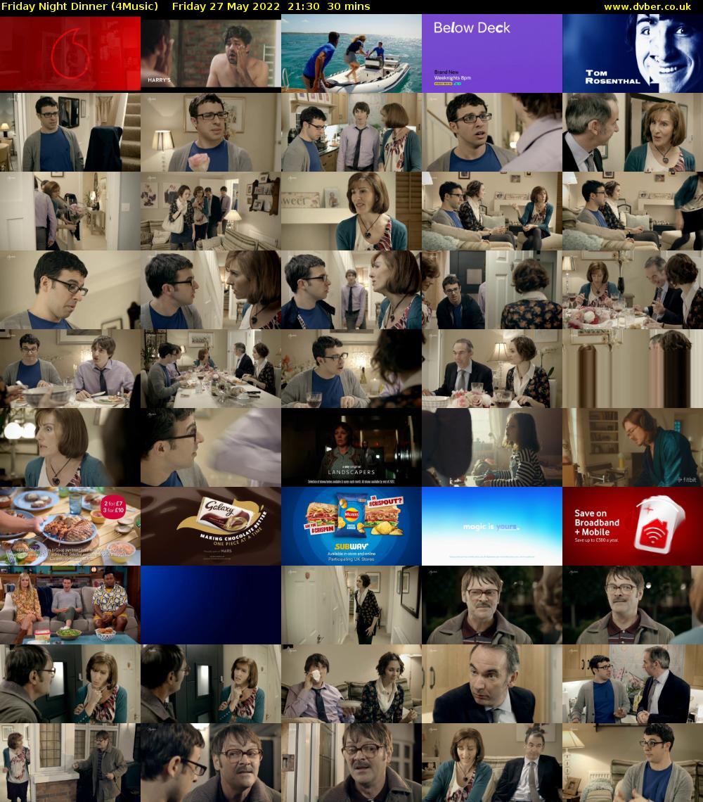 Friday Night Dinner (4Music) Friday 27 May 2022 21:30 - 22:00