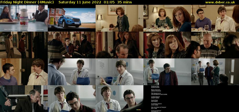 Friday Night Dinner (4Music) Saturday 11 June 2022 01:05 - 01:40