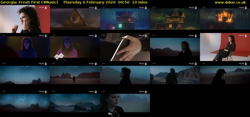 Georgia: Fresh First (4Music) Thursday 6 February 2020 09:50 - 10:00