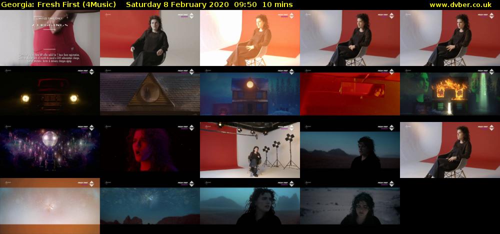 Georgia: Fresh First (4Music) Saturday 8 February 2020 09:50 - 10:00