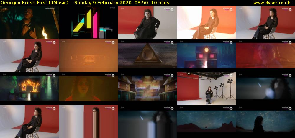 Georgia: Fresh First (4Music) Sunday 9 February 2020 08:50 - 09:00